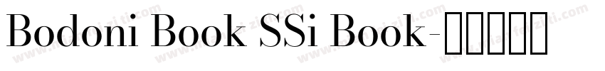 Bodoni Book SSi Book字体转换